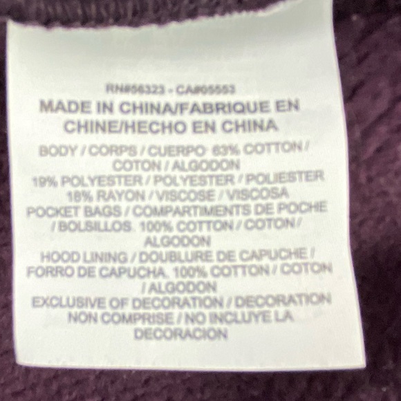 Nike Purple Plum with Silver Sparkle Logo Cowl Neck Hoodie Sz Med - Picture 6 of 14